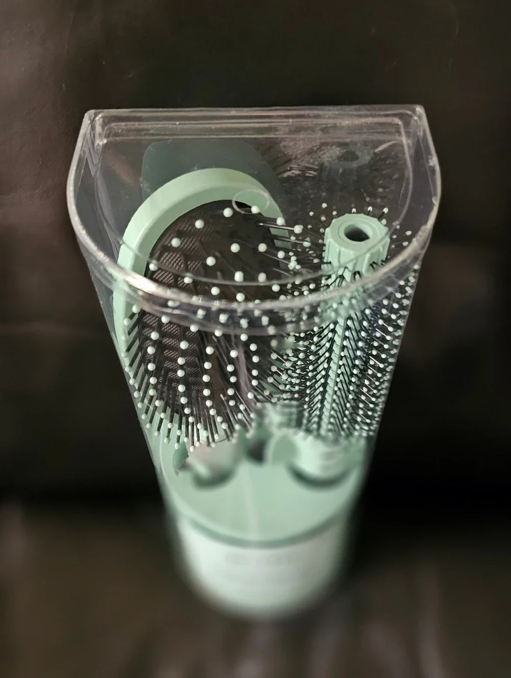 Professional Quality 5-Piece Hair Gift Set Mint Green Brush Mirror Clip NWT